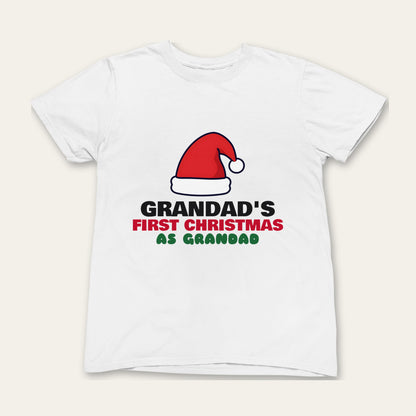 Grandad's First Christmas & My First Christmas matching set grown-up t-shirt
