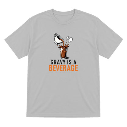 Gravy Is A Beverage Funny Christmas Jumper & T-Shirt T-Shirt in Sport Grey