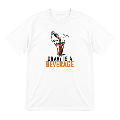 Gravy Is A Beverage Funny Christmas Jumper & T-Shirt T-Shirt in White