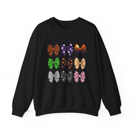 Halloween Bow Pattern Sweatshirt - funny sweatshirt by Cheeky Business