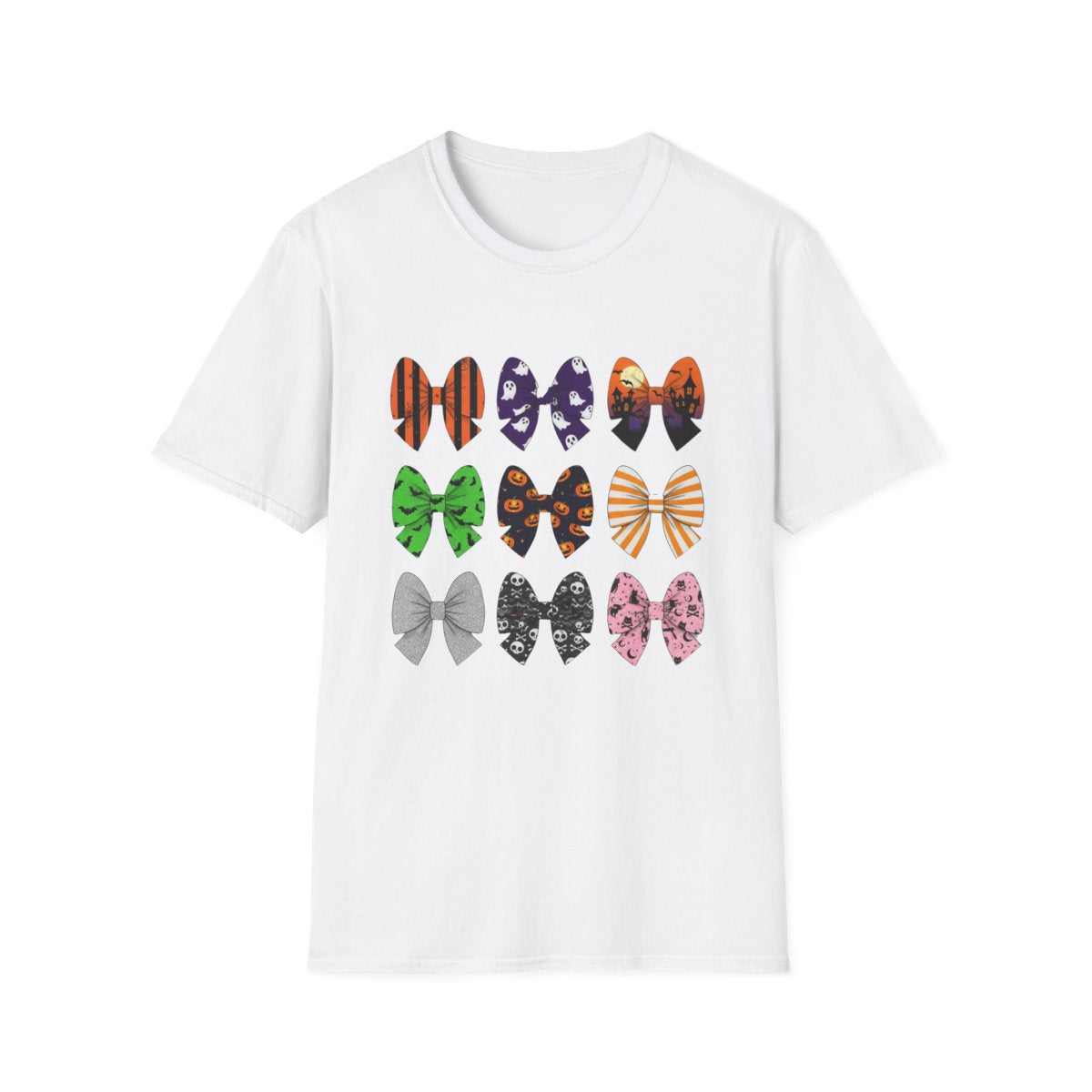 Halloween Bow Pattern T-Shirt - funny t-shirt by Cheeky Business