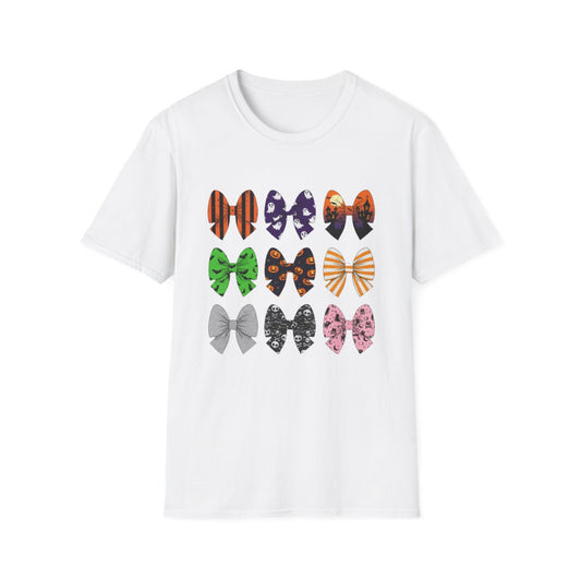 Halloween Bow Pattern T-Shirt - funny t-shirt by Cheeky Business