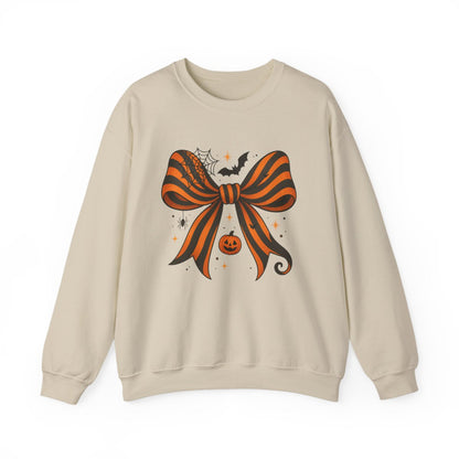 Halloween Bow Pumpkin Sweatshirt - funny sweatshirt by Cheeky Business