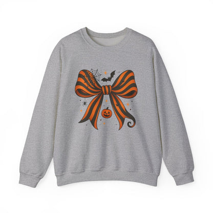 Halloween Bow Pumpkin Sweatshirt - funny sweatshirt by Cheeky Business