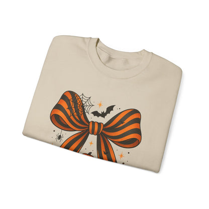 Halloween Bow Pumpkin Sweatshirt - funny sweatshirt by Cheeky Business