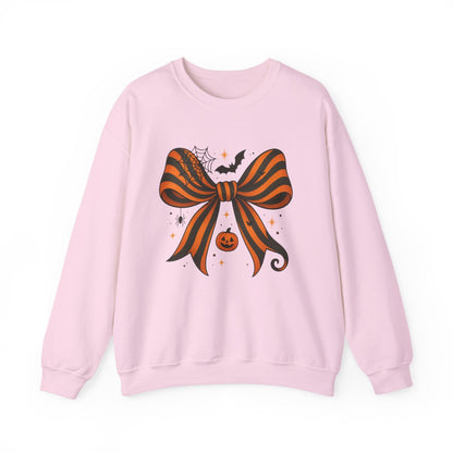 Halloween Bow Pumpkin Sweatshirt - funny sweatshirt by Cheeky Business