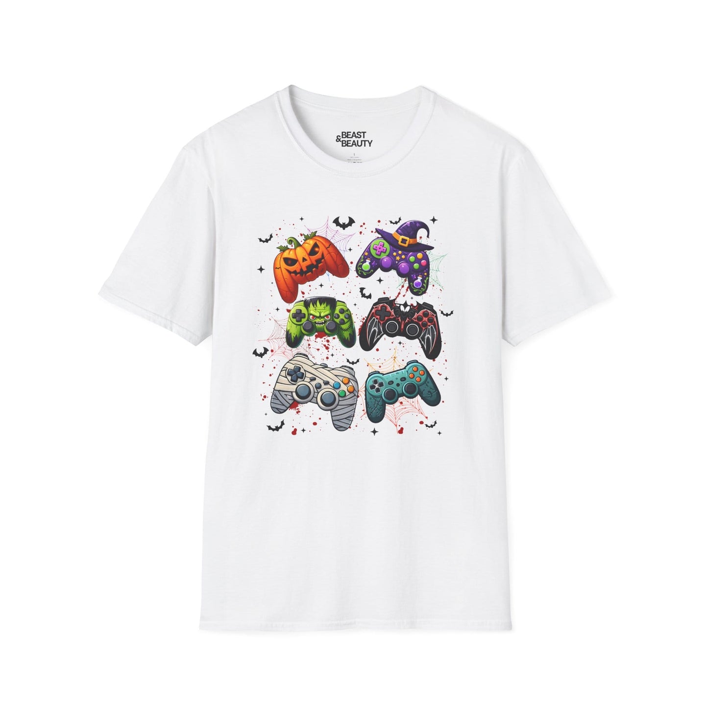 halloween gamer controller t-shirt t-shirt front product image