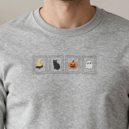 Halloween Stamps Embroidered Sweatshirt in another colour
