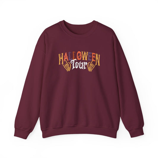 Halloween Tour Skeleton Hands Sweatshirt - funny sweatshirt by Cheeky Business
