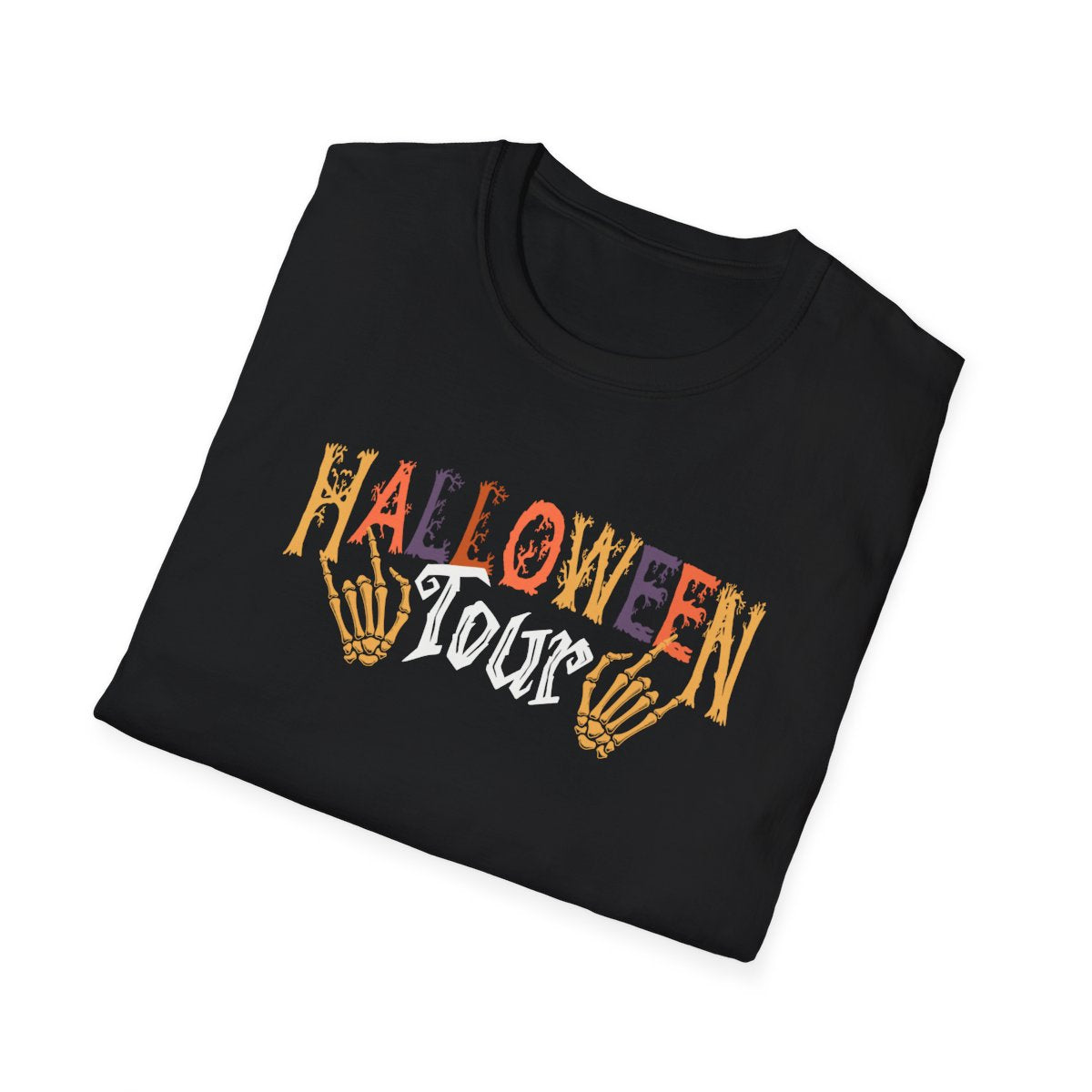 Spooky Town Halloween Tour Graphic T-Shirt - funny t-shirt by Cheeky Business
