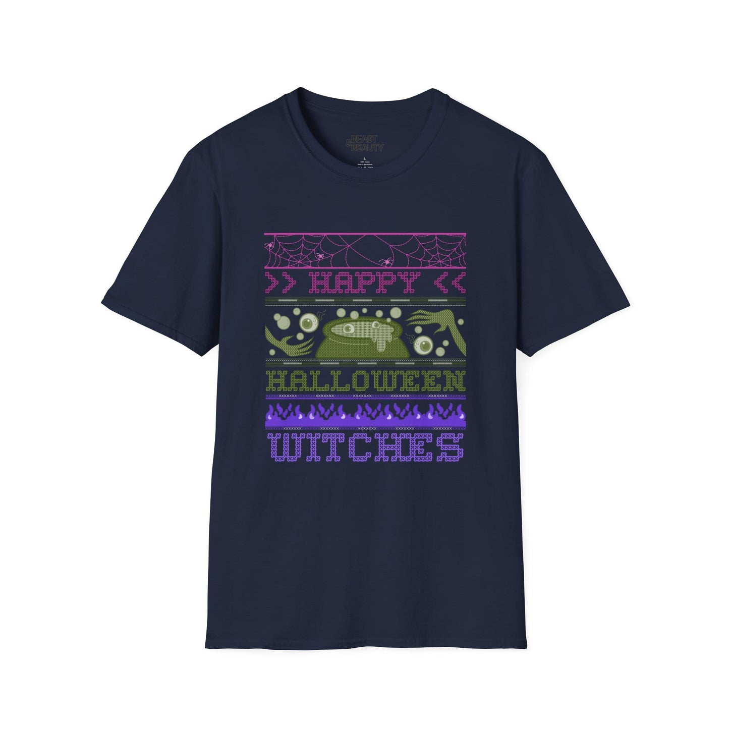 happy halloween witches retro graphic t-shirt t-shirt second colour product image