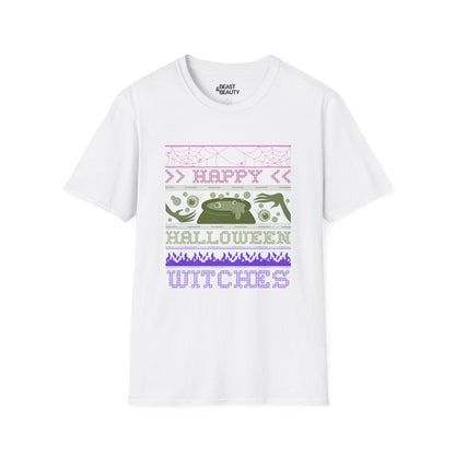 happy halloween witches retro graphic t-shirt t-shirt alternate colour product image