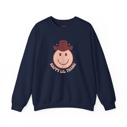 happy lil thang cowboy sweatshirt navy sweatshirt cowgirl gift idea