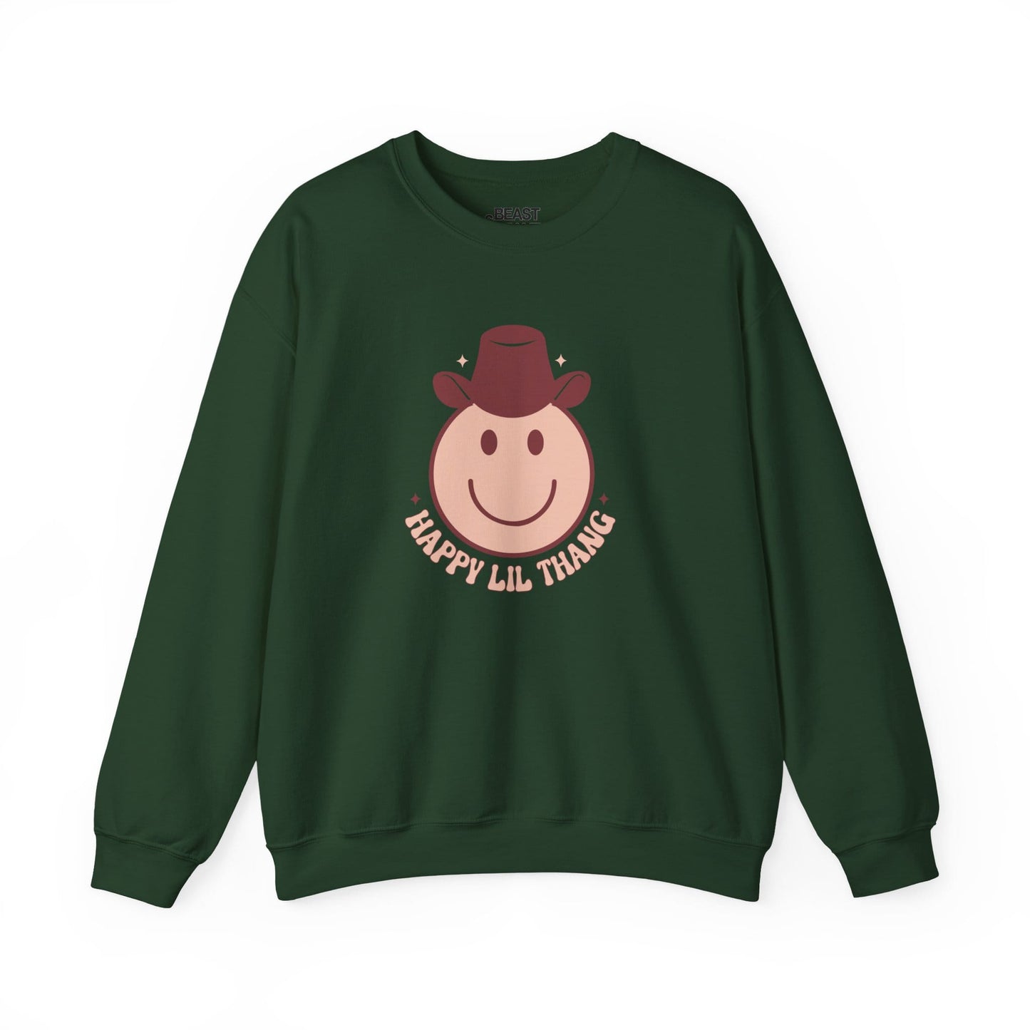 happy lil thang cowboy sweatshirt forest green sweatshirt cowgirl gift idea