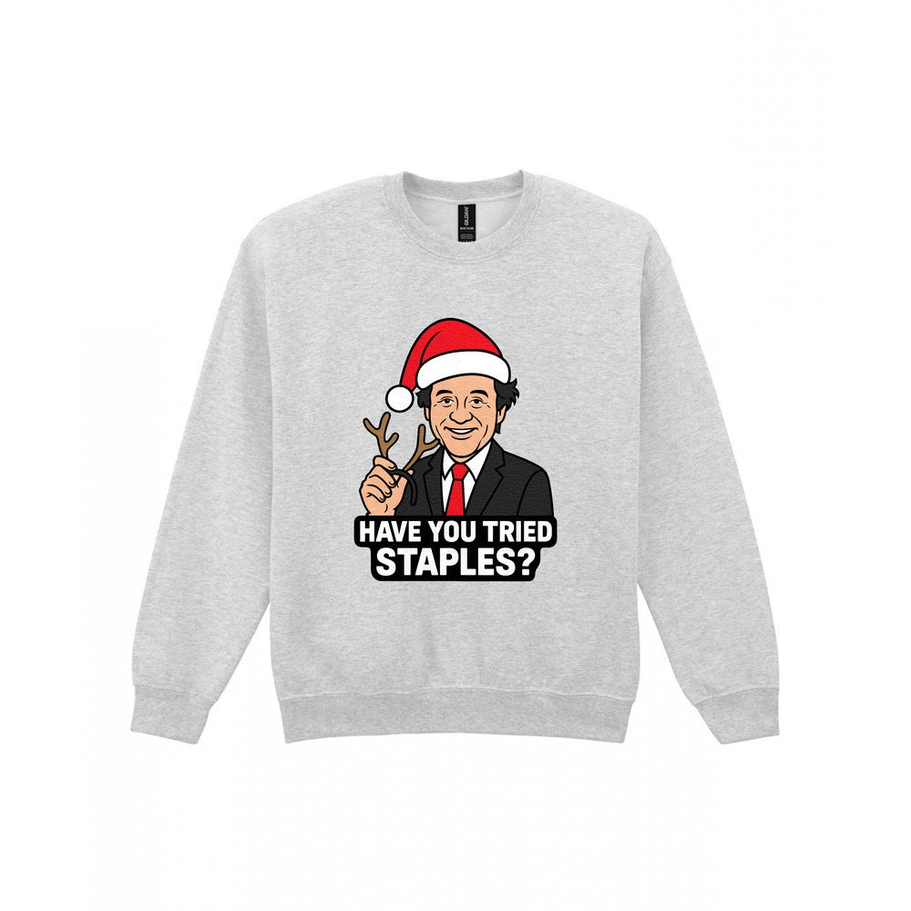 Have You Tried Staples Christmas T-Shirt & Sweatshirt Sweatshirt in Sport Grey