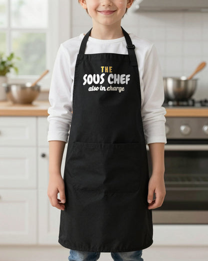 Head Chef & Sous Chef kids apron, worn