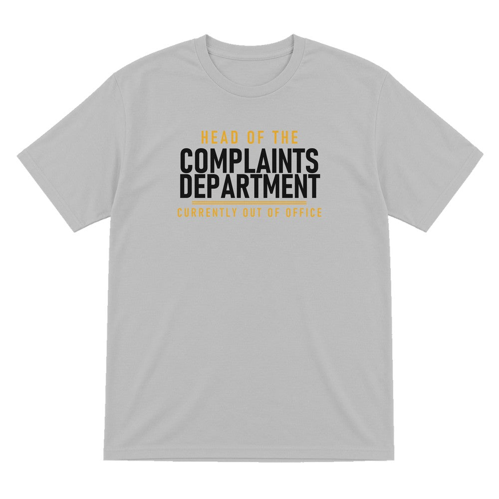 Head Of The Complaints Department Funny Dad T-Shirt & Sweatshirt T-Shirt in Sport Grey