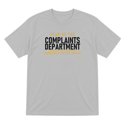 Head Of The Complaints Department Funny Dad T-Shirt & Sweatshirt T-Shirt in Sport Grey