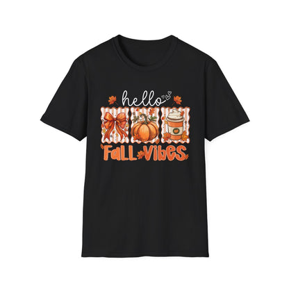 Hello Fall Vibes T-Shirt - funny t-shirt by Cheeky Business