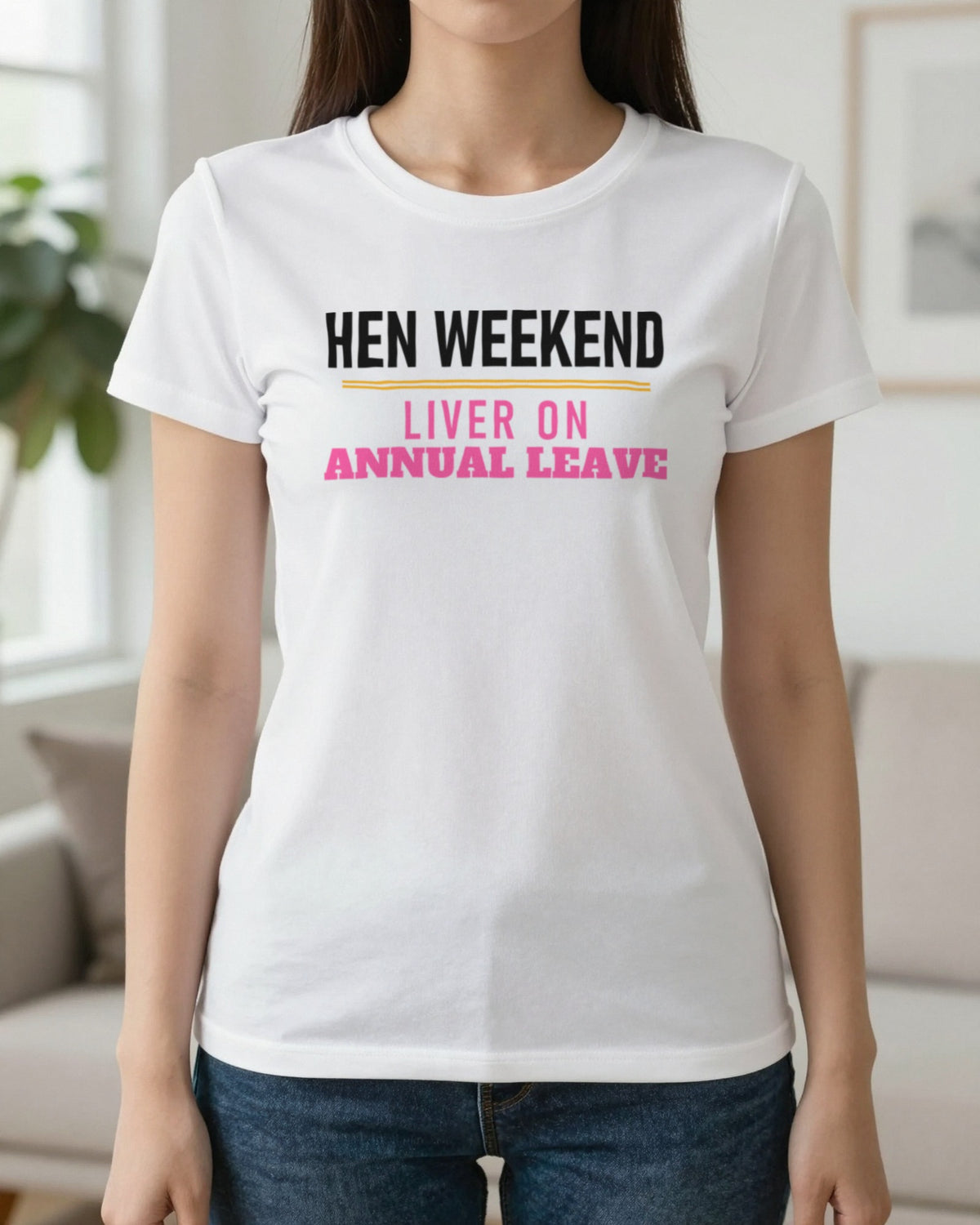 Hen Weekend Liver On Annual Leave Hen Do T-Shirt & Sweatshirt worn