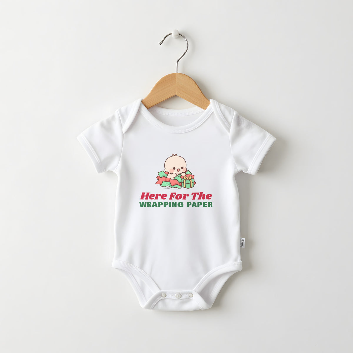 Here For The Wrapping Paper funny baby grow