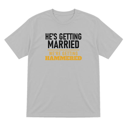 He's Getting Married We're Getting Hammered Stag Do T-Shirt & Sweatshirt T-Shirt in Sport Grey