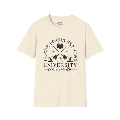 hocus pocus university witchy halloween t-shirt t-shirt front product image