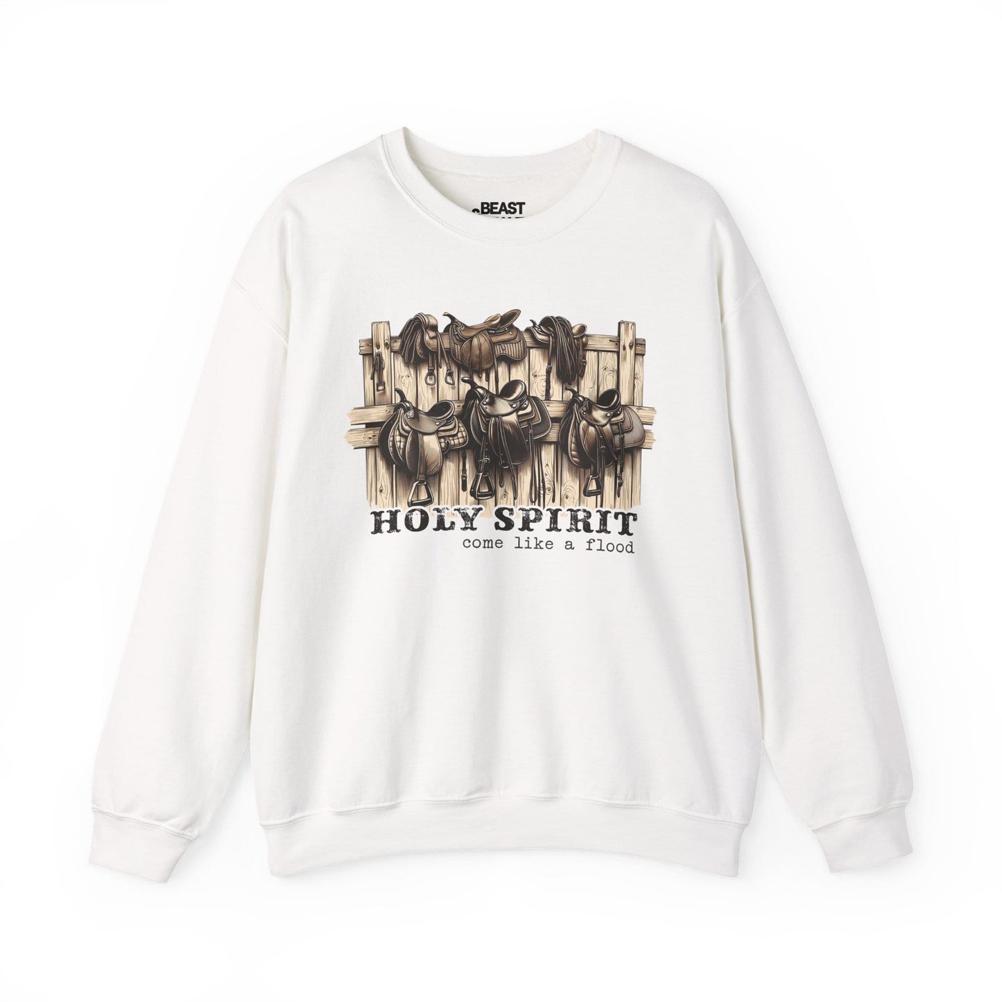 holy spirit come like a flood western sweatshirt white sweatshirt cowgirl gift idea