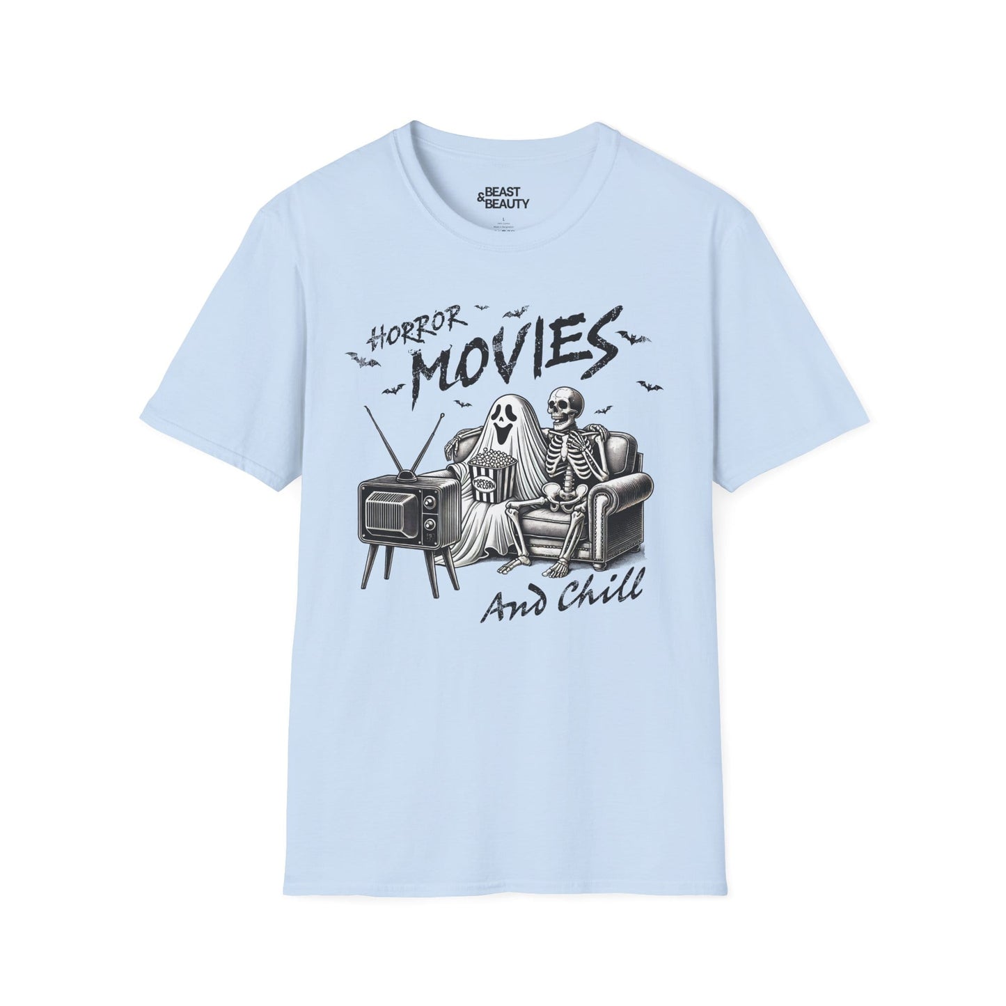 Horror Movies and Chill Graphic T-Shirt t-shirt product image 4 from Beast and Beauty