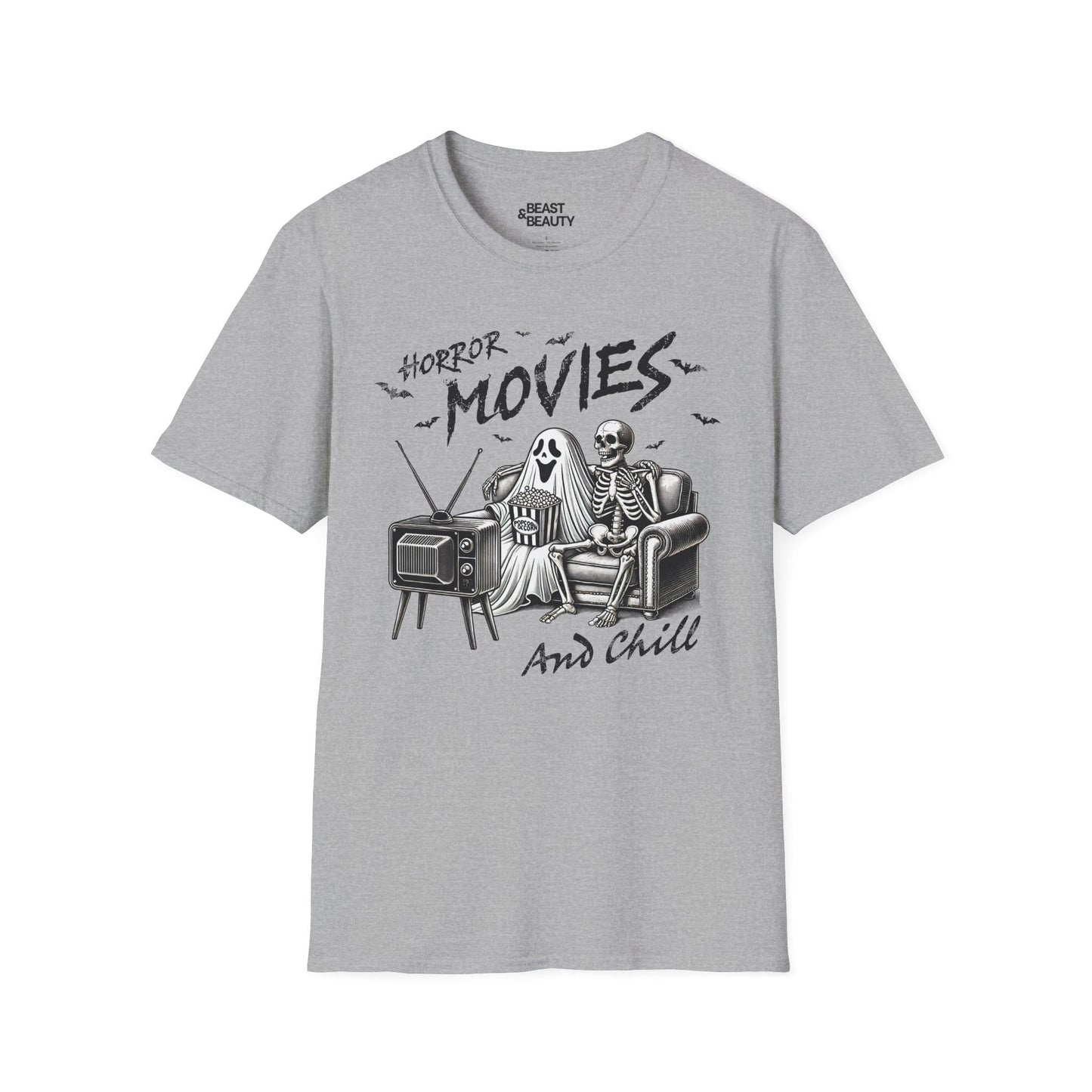 Horror Movies and Chill Graphic T-Shirt t-shirt product image 3 from Beast and Beauty