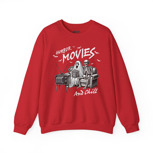 Horror Movies And Chill Halloween Sweatshirt sweatshirt product image 1 from Beast and Beauty