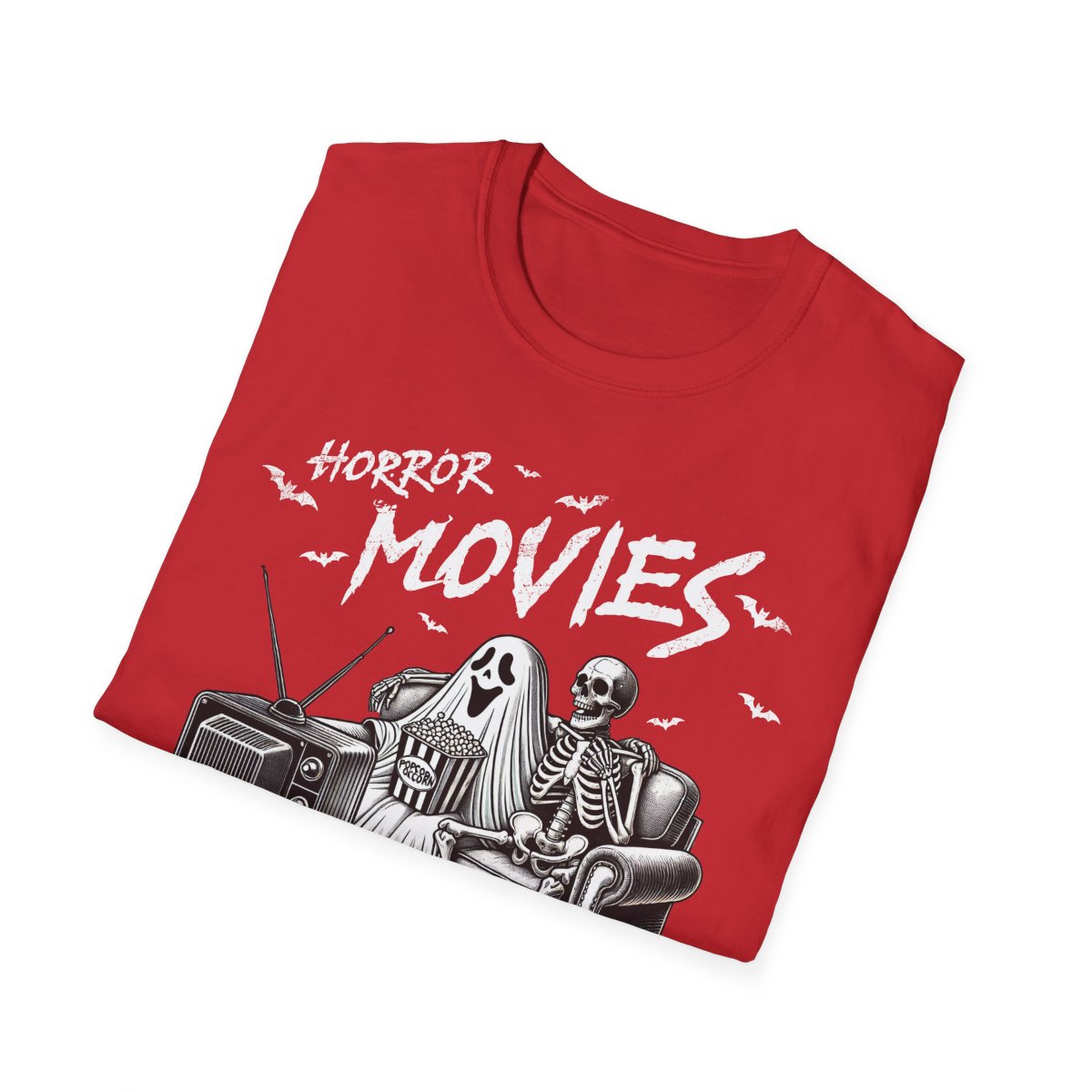 Horror Movies and Chill Halloween T-Shirt - funny t-shirt by Cheeky Business