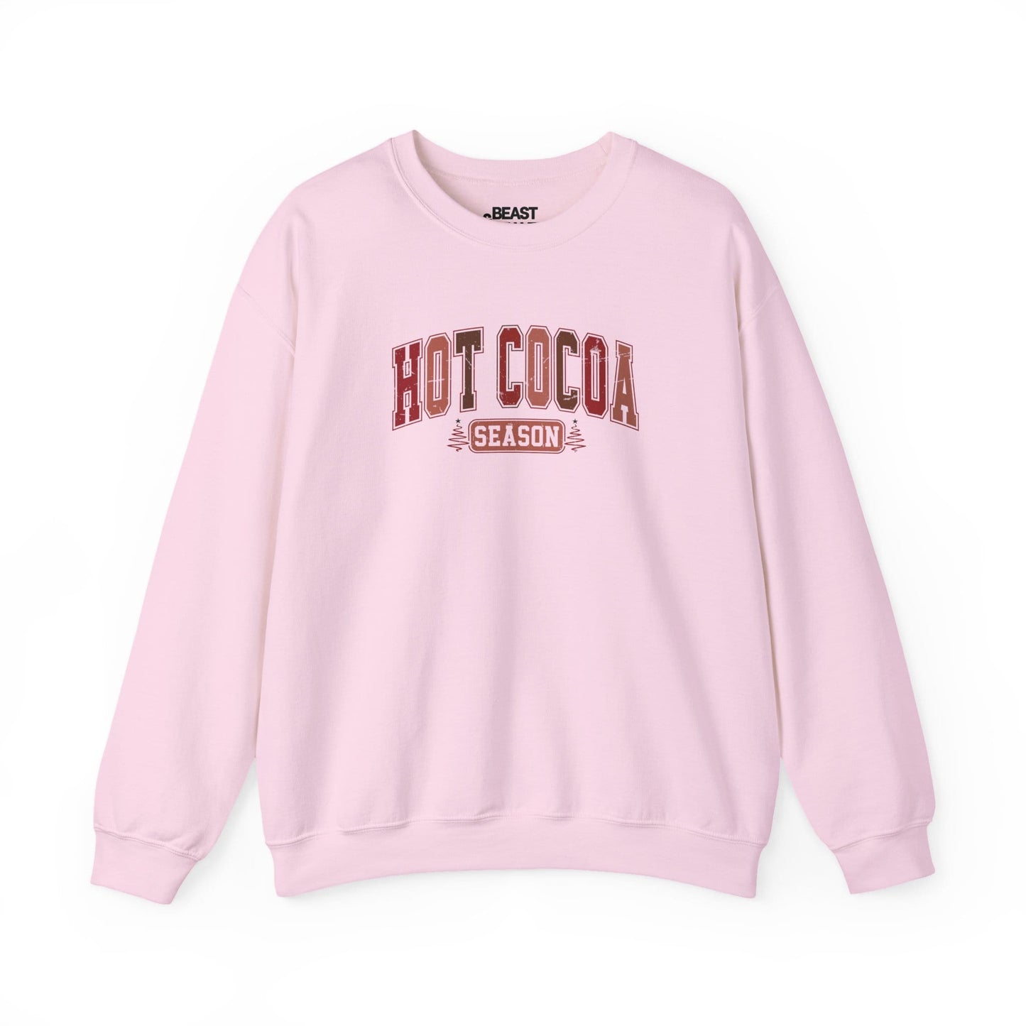 hot cocoa season sweatshirt light pink sweatshirt Christmas gift idea