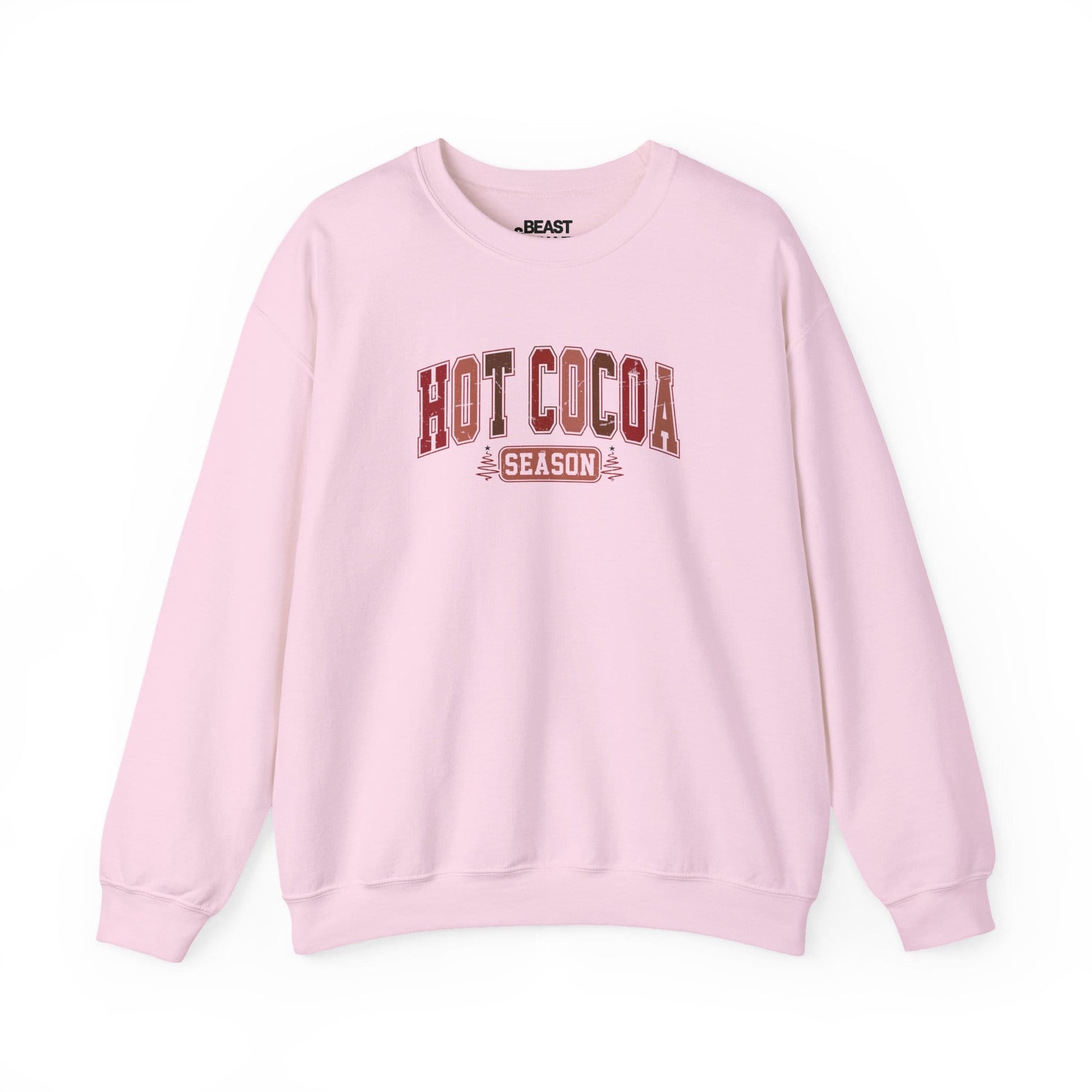 hot cocoa season sweatshirt light pink sweatshirt Christmas gift idea