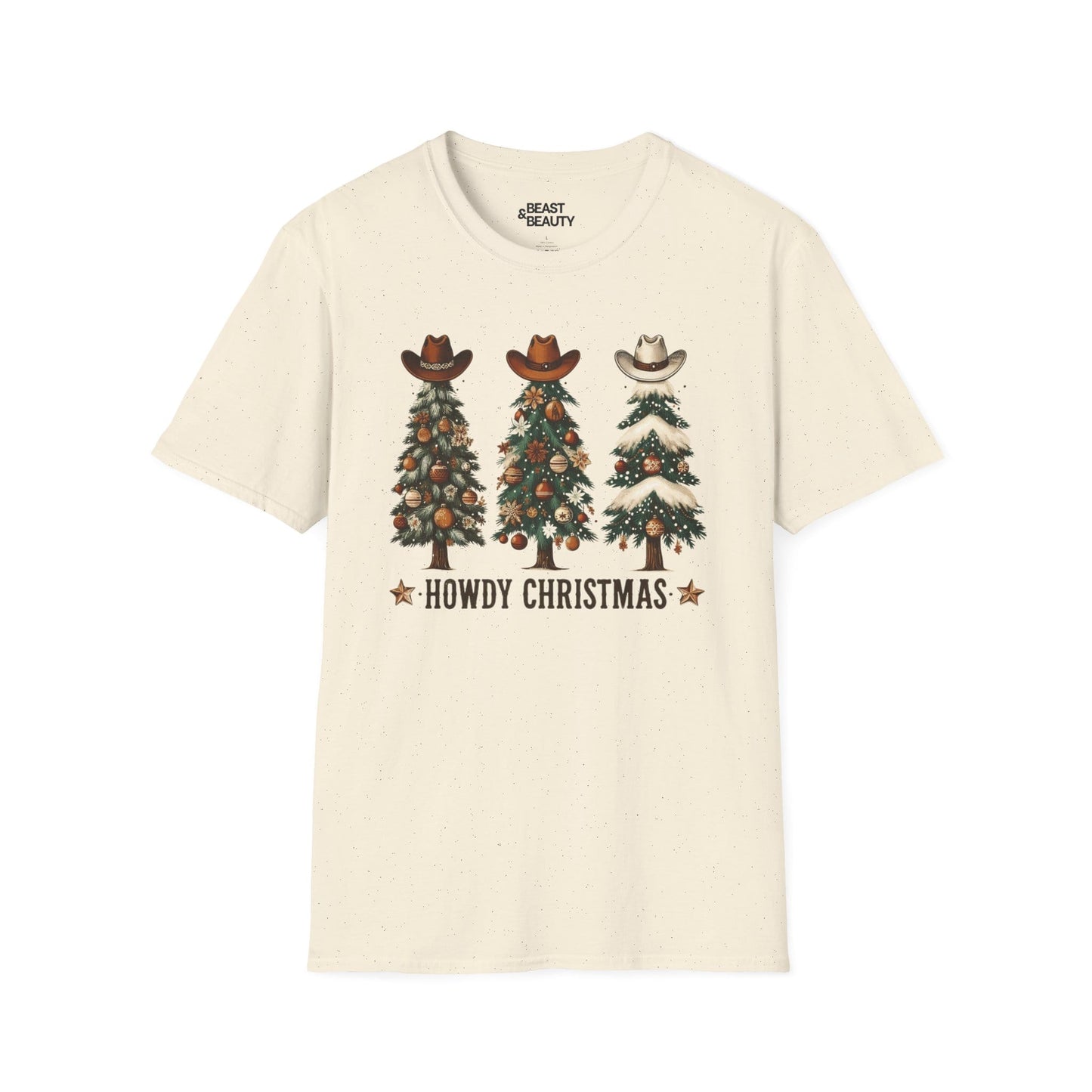 howdy christmas cowboy t-shirt natural t-shirt Christmas gift idea