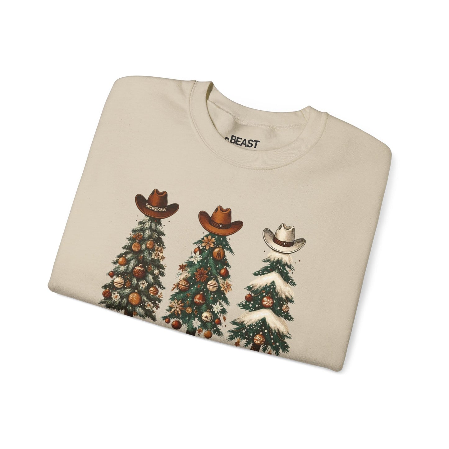 howdy christmas cowboy trees sweatshirt sweatshirt Christmas gift idea image 4