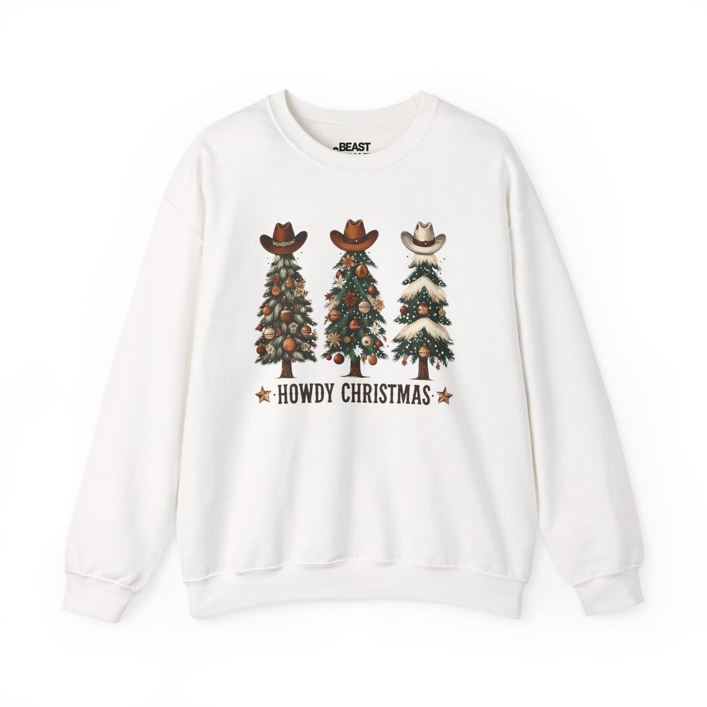 howdy christmas cowboy trees sweatshirt white sweatshirt Christmas gift idea