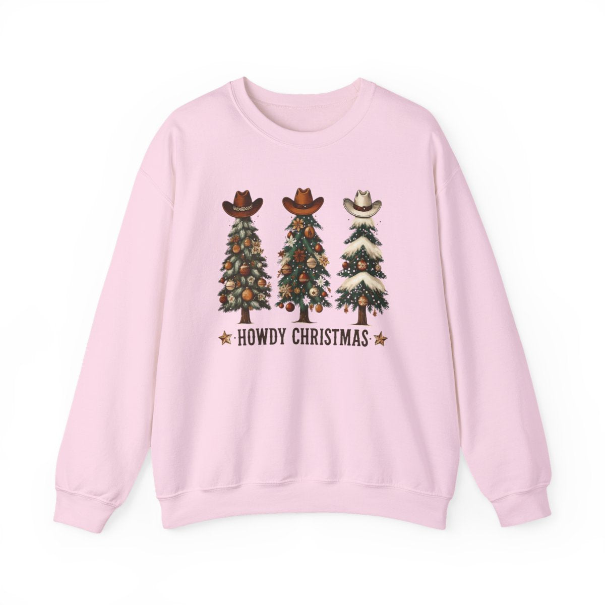 Howdy Christmas Cowboy Trees Sweatshirt - funny sweatshirt by Cheeky Business