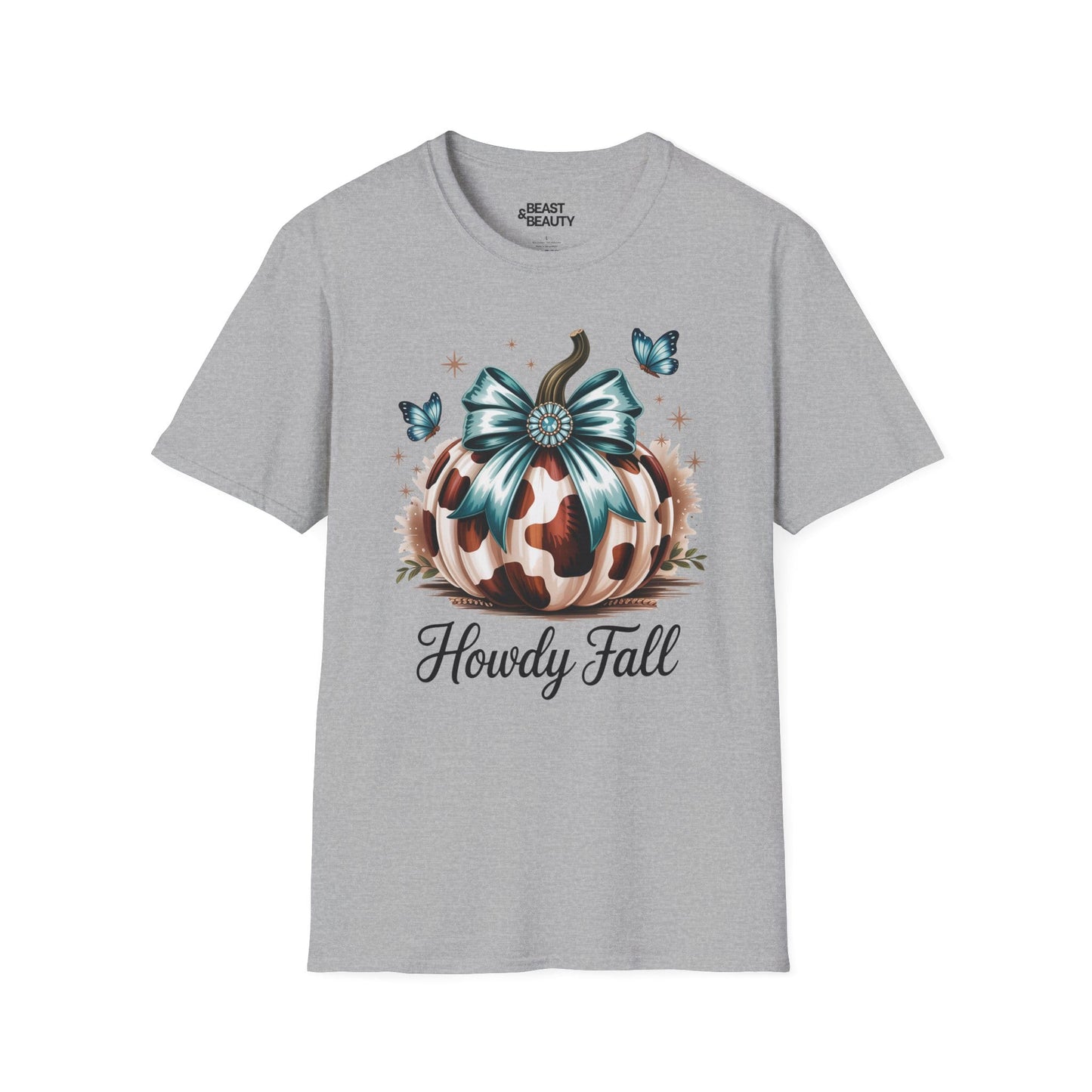 howdy fall leopard pumpkin t-shirt sport grey t-shirt cowgirl gift idea