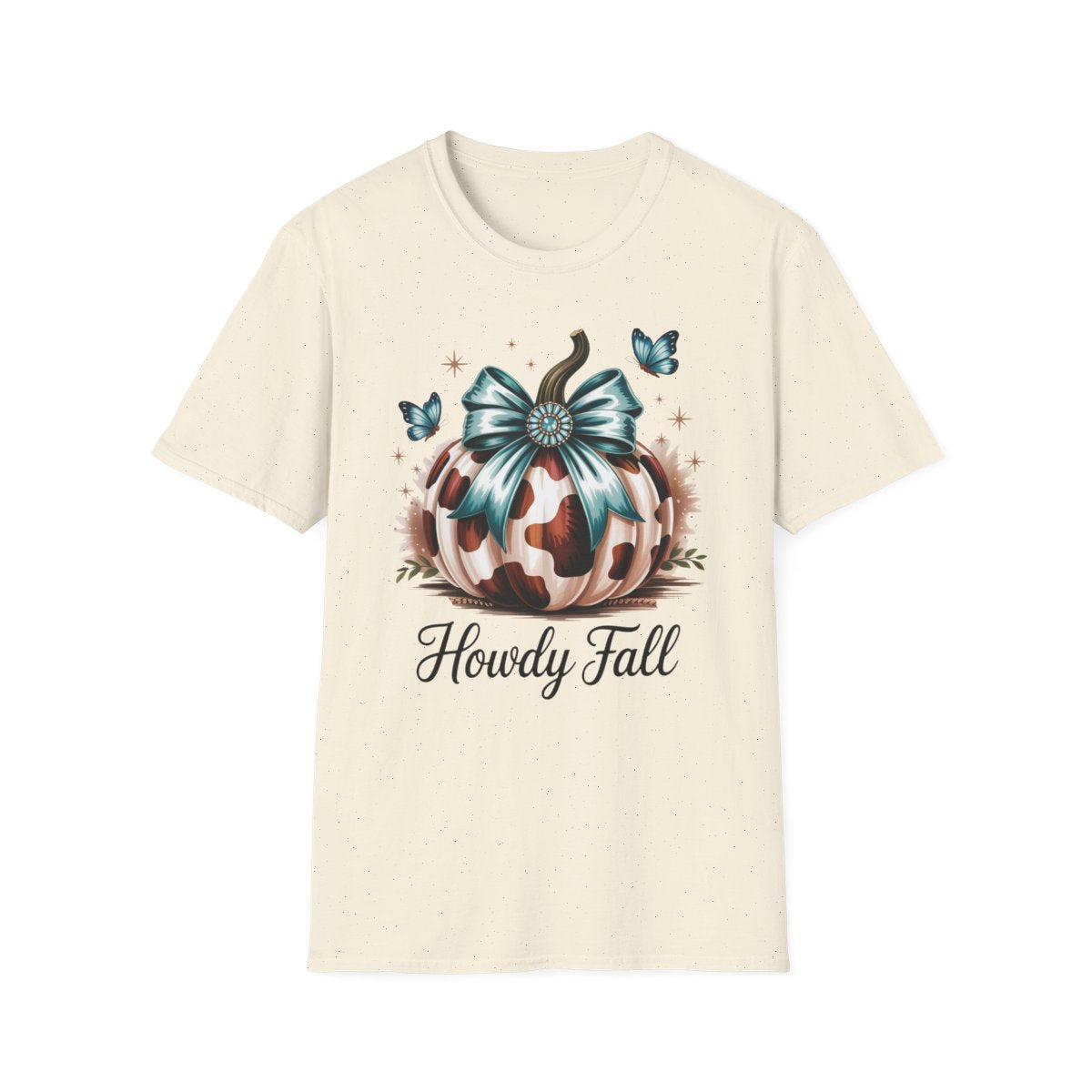Howdy Fall Leopard Pumpkin T-Shirt - funny t-shirt by Cheeky Business