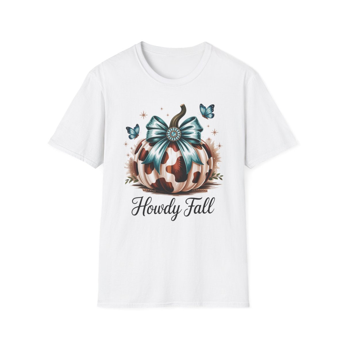 Howdy Fall Leopard Pumpkin T-Shirt - funny t-shirt by Cheeky Business