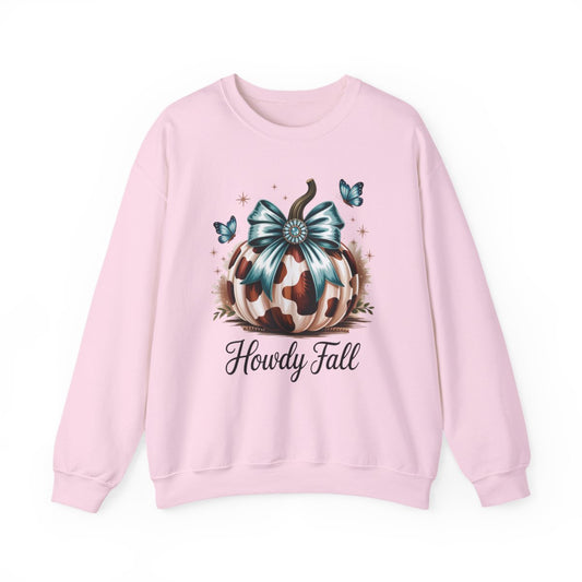 Howdy Fall Western Pumpkin Sweatshirt - funny sweatshirt by Cheeky Business