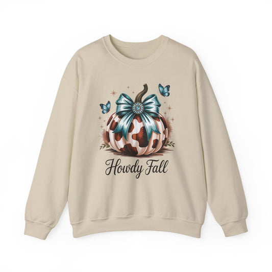 Howdy Fall Western Pumpkin Sweatshirt - funny sweatshirt by Cheeky Business