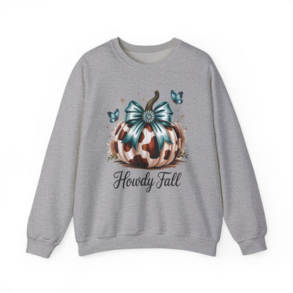 Howdy Fall Western Pumpkin Sweatshirt - funny sweatshirt by Cheeky Business