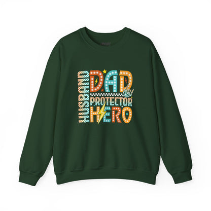 husband dad protector hero sweatshirt forest green sweatshirt Father's Day gift idea