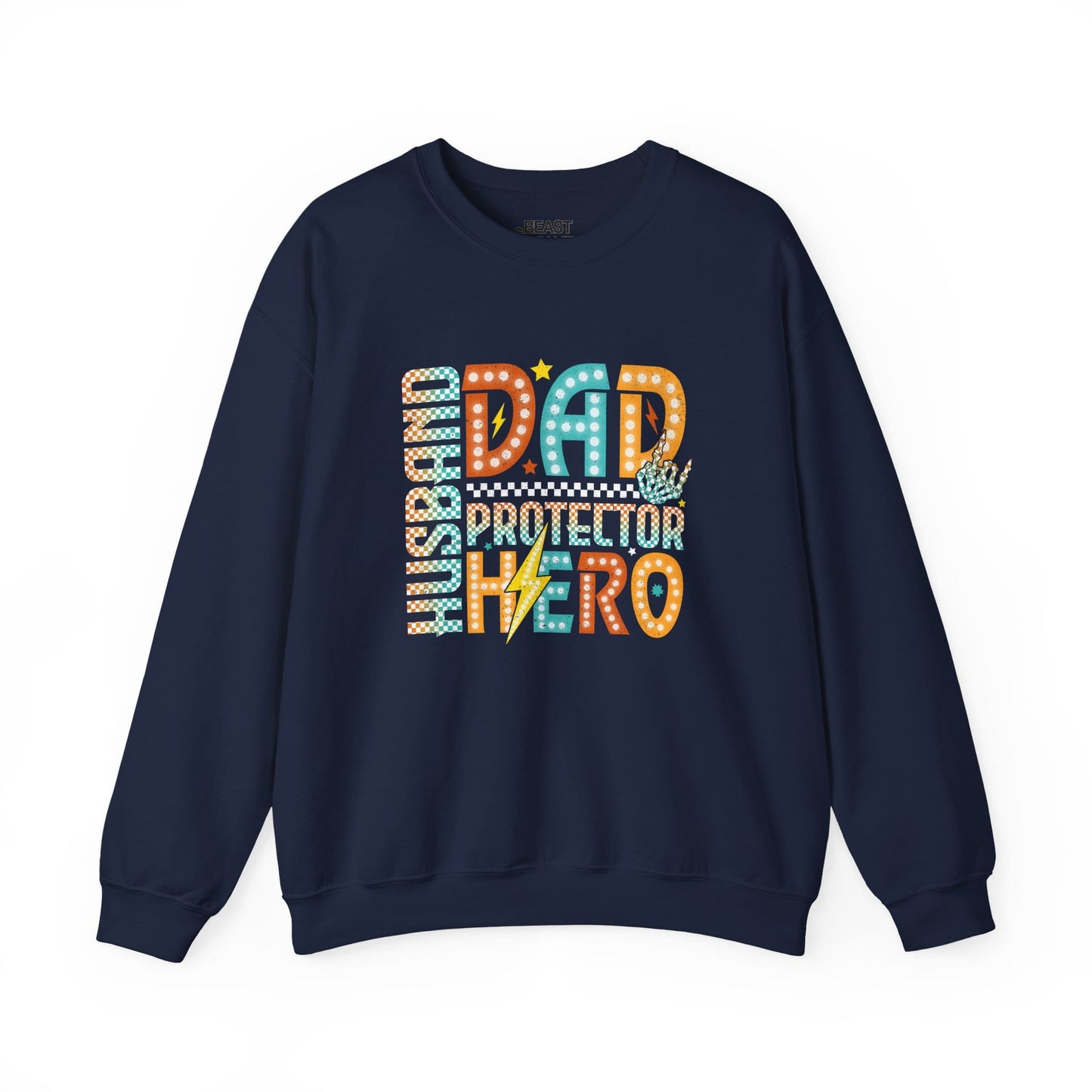 husband dad protector hero sweatshirt navy sweatshirt Father's Day gift idea