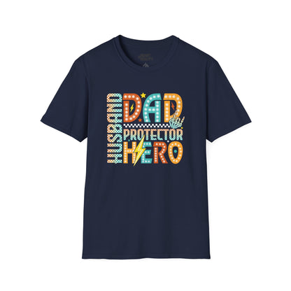 husband dad protector hero t-shirt navy t-shirt Father's Day gift idea