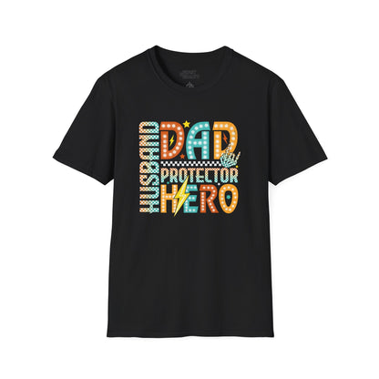 husband dad protector hero t-shirt black t-shirt Father's Day gift idea