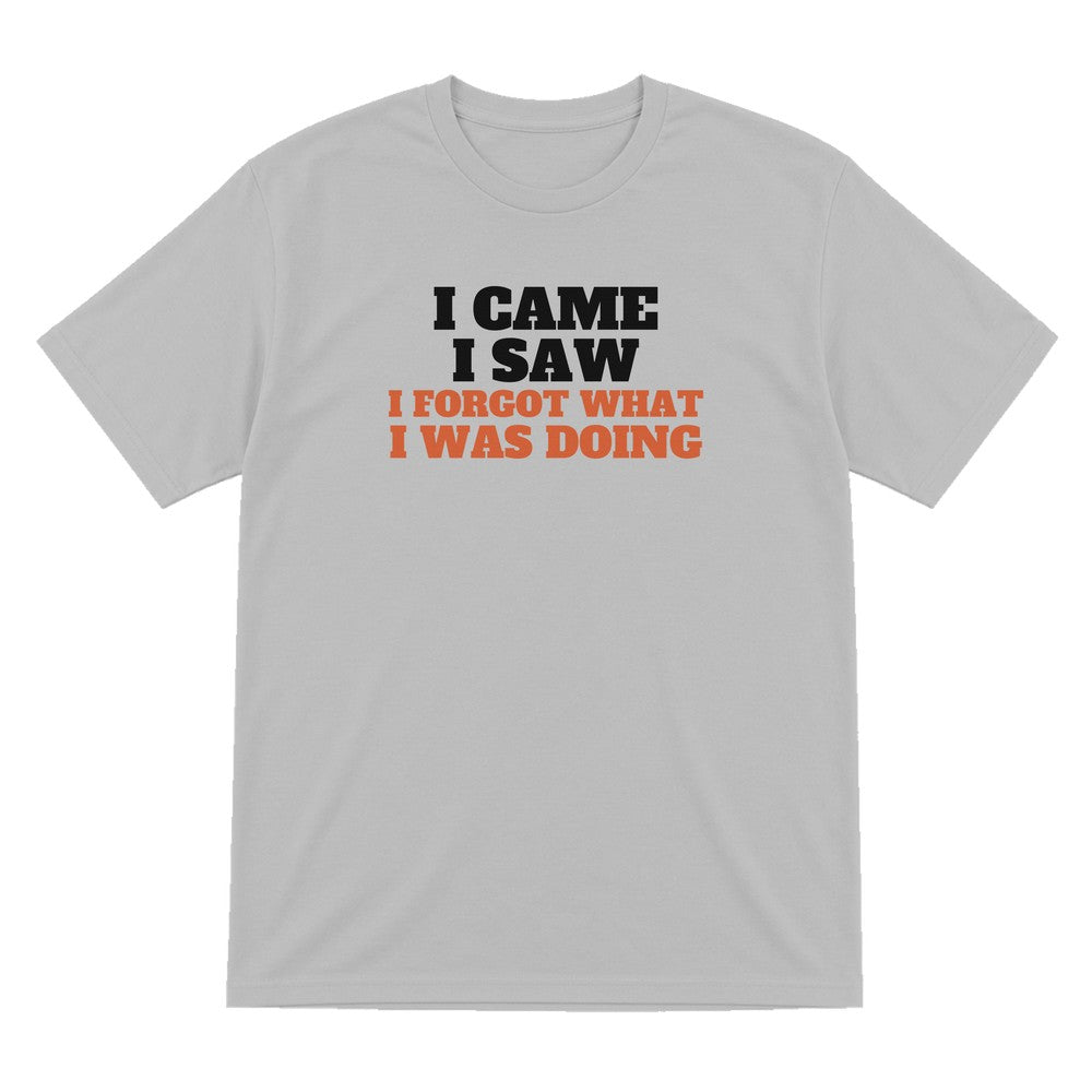 I Came I Saw I Forgot What I Was Doing Funny Quote T-Shirt & Sweatshirt T-Shirt in Sport Grey