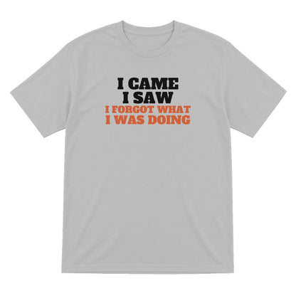 I Came I Saw I Forgot What I Was Doing Funny Quote T-Shirt & Sweatshirt T-Shirt in Sport Grey